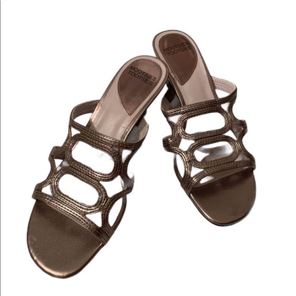 Mootsie Toosies Kitten Heel Silver Shoes